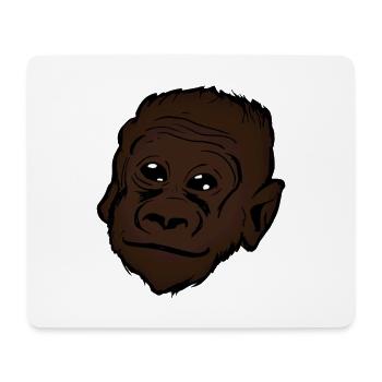 Gorilla Tiermotiv - Mousepad (Querformat) - Weiß - Vorne