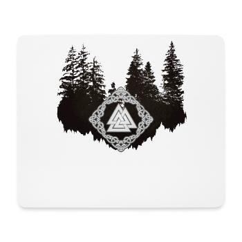 Valknut viking germani knots forest trees - Mouse Pad (horizontal) - white - Front