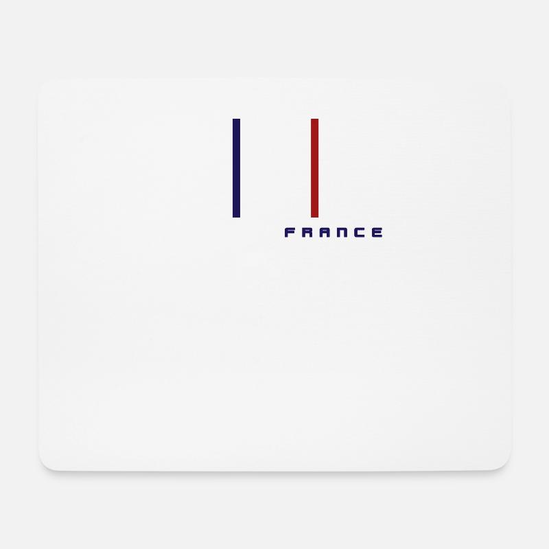 Drapeau Français patriote - Tapis de souris (format paysage) - blanc