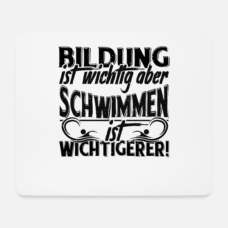 Schwimmen Schwimmern Geschenk - Mousepad (Querformat) - Weiß