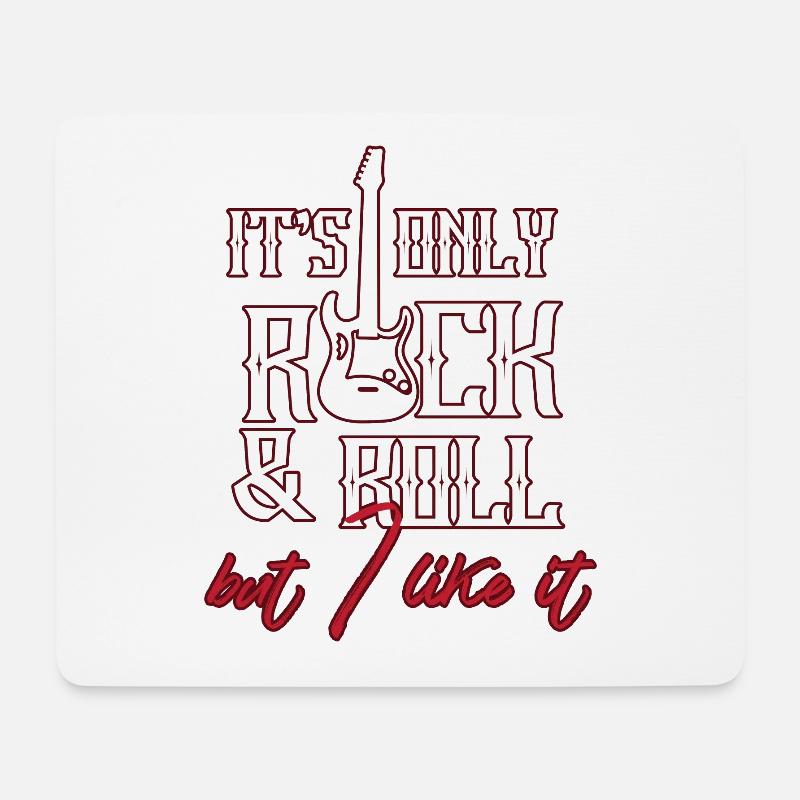 Rock and roll - Tapis de souris (format paysage) - blanc