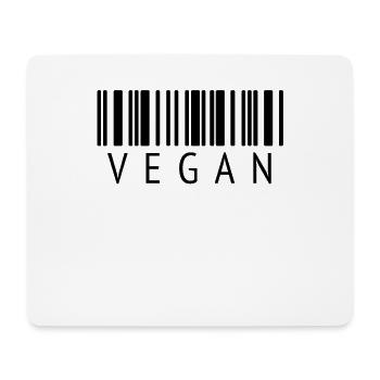 VEGAN Design with Barcode - T-Shirt for Vegans - Mouse Pad (horizontal) - white - Front