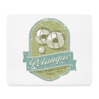 Petanque vintage - Tapis de souris (format paysage) - blanc - Devant