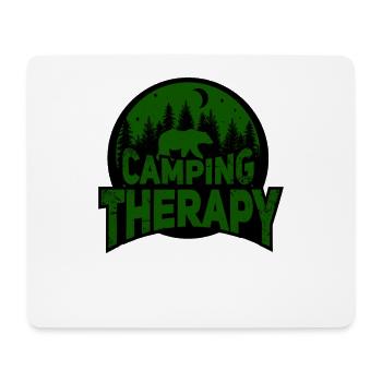Camper Camping Wald Nacht Therapie Geschenk - Mousepad (Querformat) - Weiß - Vorne