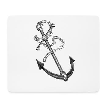 Anker - Mousepad (Querformat) - Weiß - Vorne