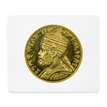 Emperor Menelik II Ethiopia Reggae Rasta T-Shirt - Mouse Pad (horizontal) - white - Front