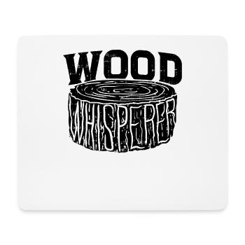 Idée de cadeau d'artisan charpentier en bois - Tapis de souris (format paysage) - blanc - Devant