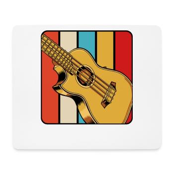 Retro Gitarren-Design mit Farbstreifen - Mousepad (Querformat) - Weiß - Vorne