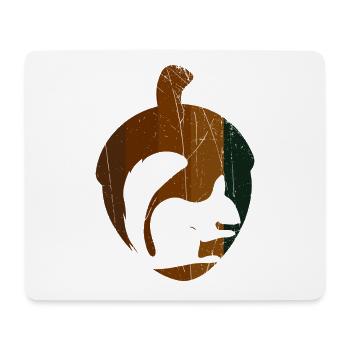 Noisette écureuil - design - Tapis de souris (format paysage) - blanc - Devant