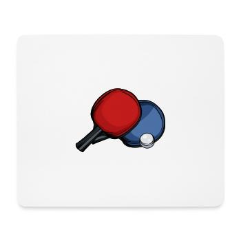 Tischtennis Therapie Shirt - Mousepad (Querformat) - Weiß - Vorne