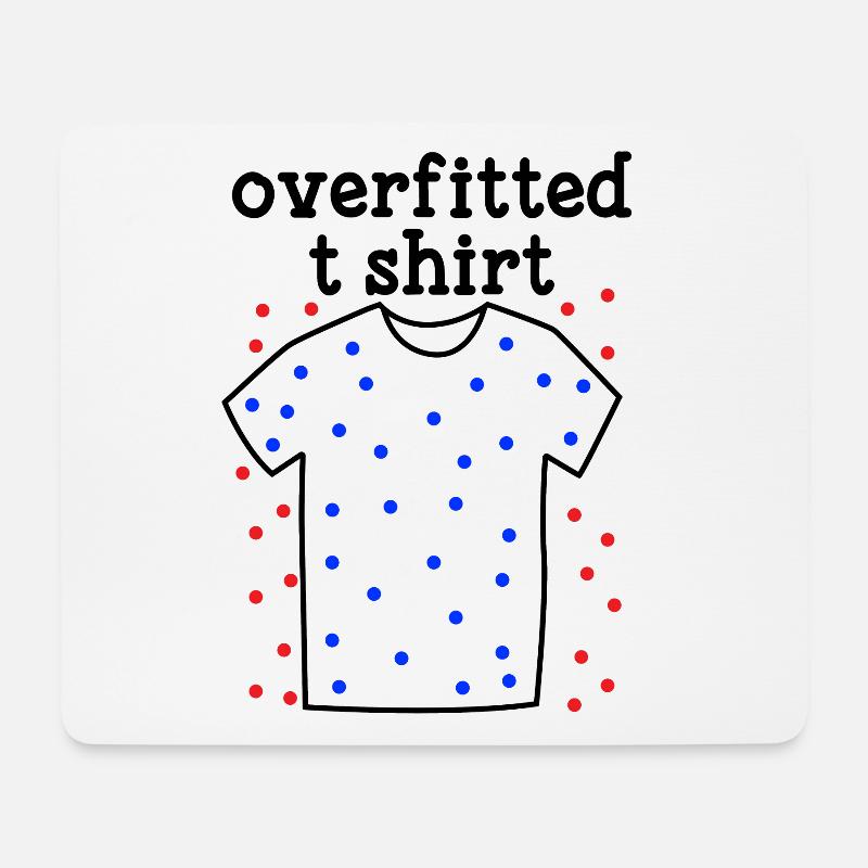 Machine Learning Overfitted T-Shirt - Mousepad (Querformat) - Weiß