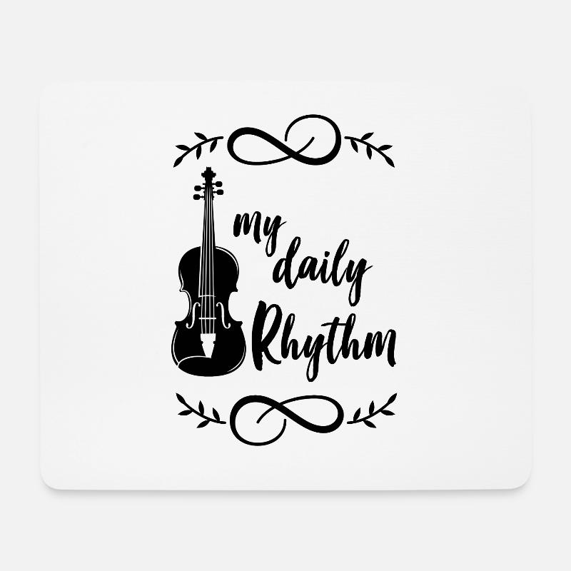 Violine - Mousepad (Querformat) - Weiß