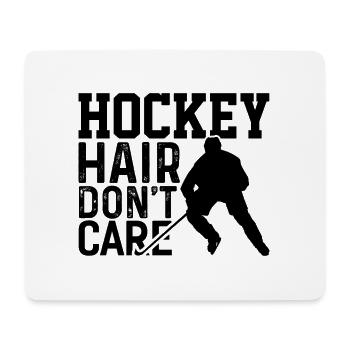 Cheveux de hockey Je me fiche des joueurs de hockey - Tapis de souris (format paysage) - blanc - Devant