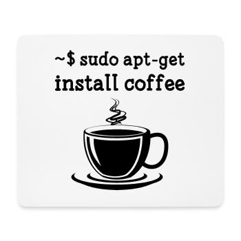 Sudo Apt-Get Install Coffee Linux - Mousepad (Querformat) - Weiß - Vorne