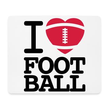I love football - Tapis de souris (format paysage) - blanc - Devant