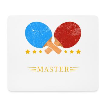 PingPong Meister Logo - Mousepad (Querformat) - Weiß - Vorne