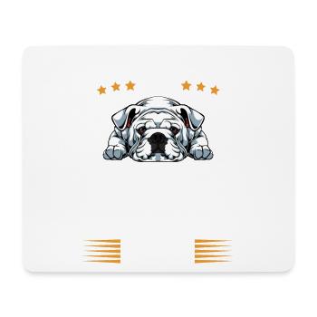 Nur Bulldog Gespräche Heute - Mousepad (Querformat) - Weiß - Vorne