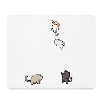 Katzenmusik auf Notenlinien - Mousepad (Querformat) - Weiß - Vorne