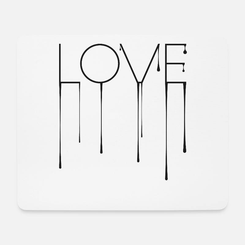 Love - Mousepad (Querformat) - Weiß