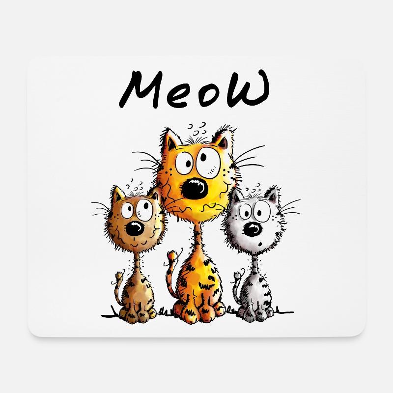 Best Friends Katzen - Mousepad (Querformat) - Weiß