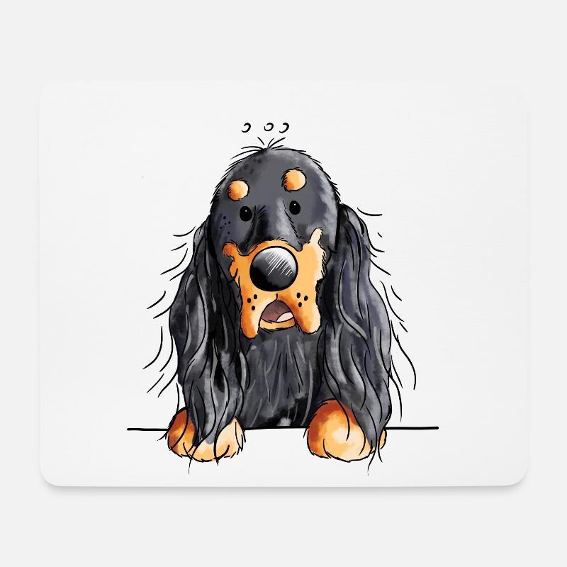 Cute Gordon Setter - Dog - Dogs - Gift - Mouse Pad (horizontal) - white