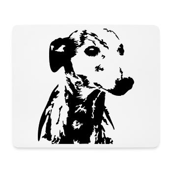 Whippet Kopf - Mousepad (Querformat) - Weiß - Vorne