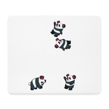 Motif des notes musicales Panda - Tapis de souris (format paysage) - blanc - Devant