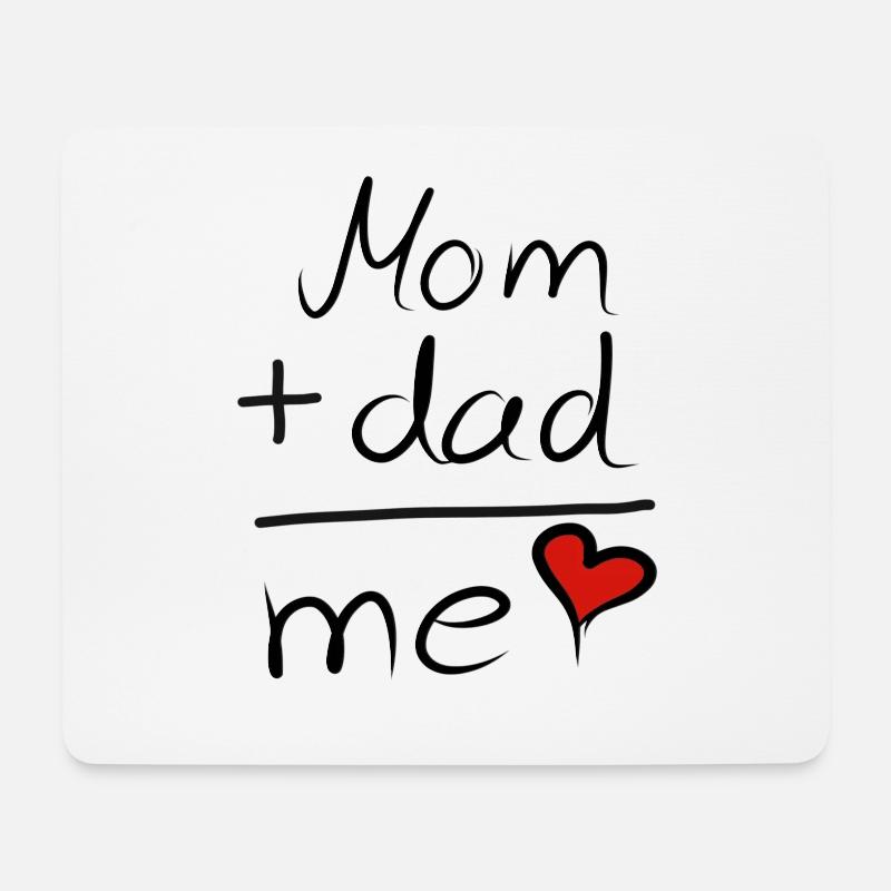 MOM DAD ME - Mousepad (Querformat) - Weiß