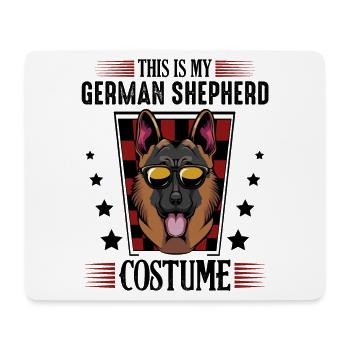 Sunglasses Shepherd Dog in Retro Look - Mouse Pad (horizontal) - white - Front