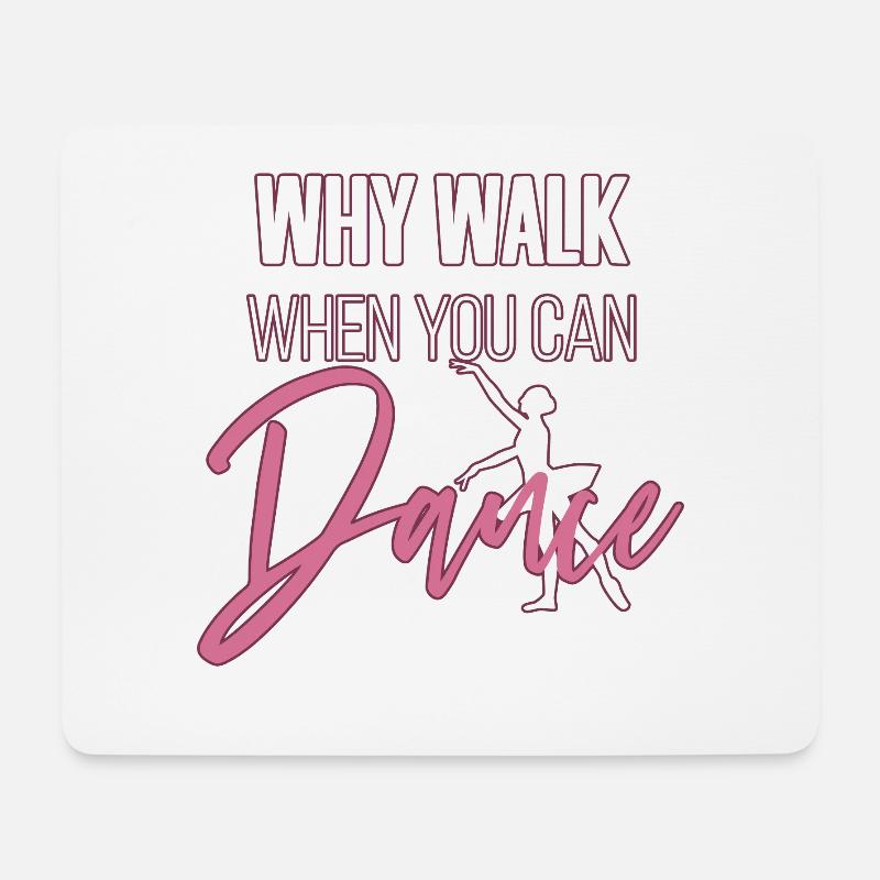 Ballerina - Mousepad (Querformat) - Weiß