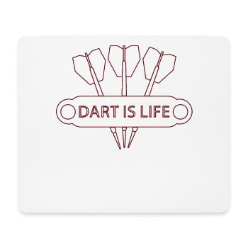 Dart ist Leben Dart-Logo - Mousepad (Querformat) - Weiß - Vorne
