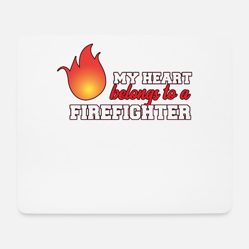 Feuerwehr - Mousepad (Querformat) - Weiß