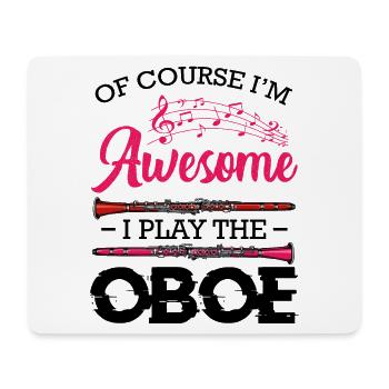 Pink music sheet music graphic - Mouse Pad (horizontal) - white - Front