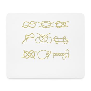 Boote Knoten Palstek, Kreuzknoten Achterknoten - Mousepad (Querformat) - Weiß - Vorne