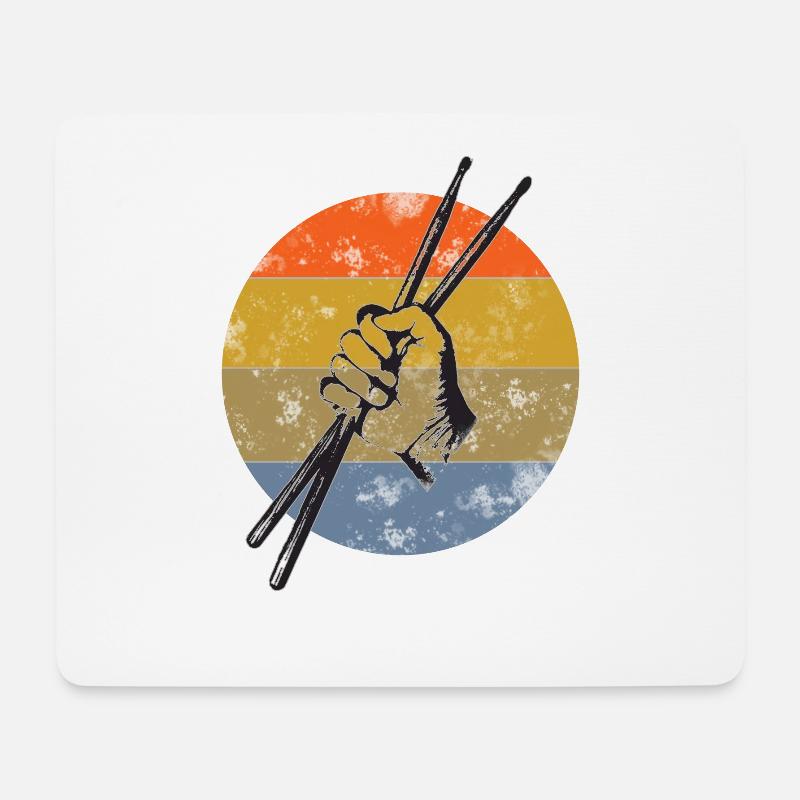 Drums Sticks Schlagzeugspieler - Mousepad (Querformat) - Weiß