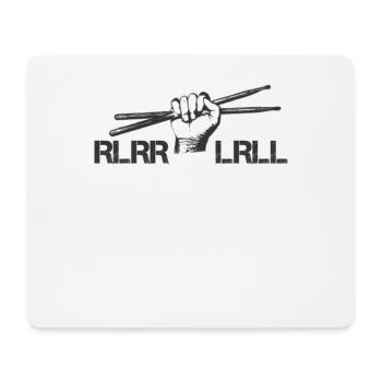 Drums Drummer Schlagzeuger - Single Paradiddle - Mouse Pad (horizontal) - white - Front