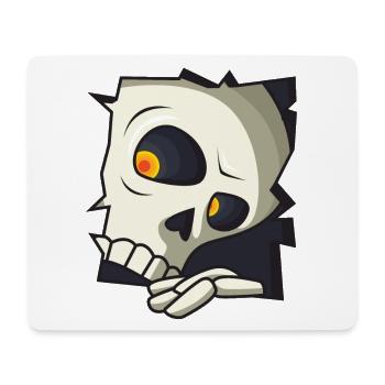 Skull - Mouse Pad (horizontal) - white - Front