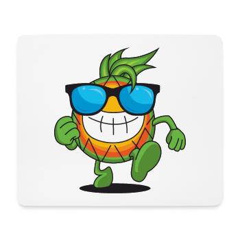 Cool Pineapple with Sunglasses | Summer | Good mood - Mouse Pad (horizontal) - white - Front