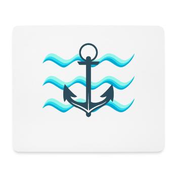 Anker im Meeresrauschen - Mousepad (Querformat) - Weiß - Vorne