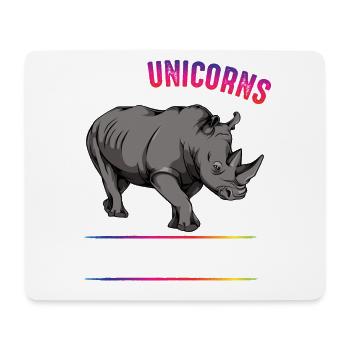Real Unicorns have curves - Mouse Pad (horizontal) - white - Front