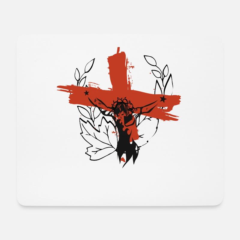 Kreuzigung Jesus Art - Mousepad (Querformat) - Weiß