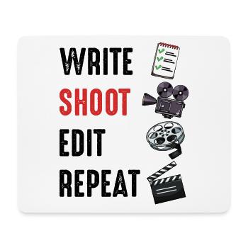 Film Shooting Set: Reel & Flap - Mouse Pad (horizontal) - white - Front
