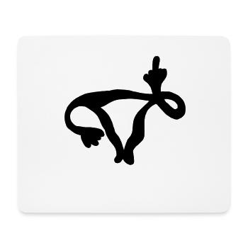 Gebärmutter F...You! - lustige Eierstöcke - Mousepad (Querformat) - Weiß - Vorne