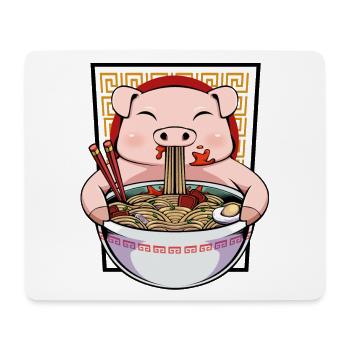 Lustiger Schwein-Nudel-Meister - Mousepad (Querformat) - Weiß - Vorne