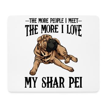 Lässiger Bulldoggen-Lounge-Print Shar Pei - Mousepad (Querformat) - Weiß - Vorne