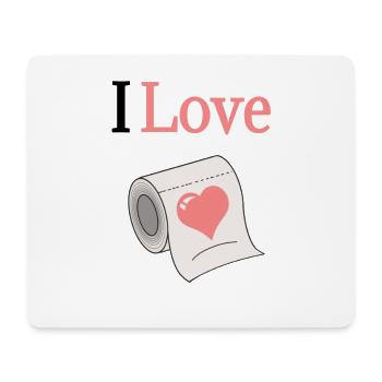 J’aime le papier toilette - Tapis de souris (format paysage) - blanc - Devant