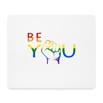 Be You Pride Fist Rainbow - Mousepad (Querformat) - Weiß - Vorne