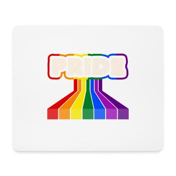 Pride Regenbogen Block-Design - Mousepad (Querformat) - Weiß - Vorne