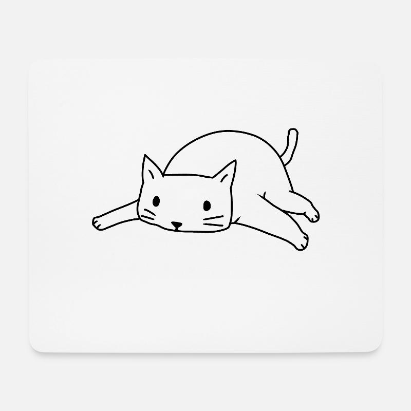 Katze Katzen Kitten - Mousepad (Querformat) - Weiß