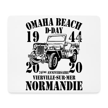 Omaha Beach D-Day 1944-2020 76ème anniversaire - Tapis de souris (format paysage) - blanc - Devant